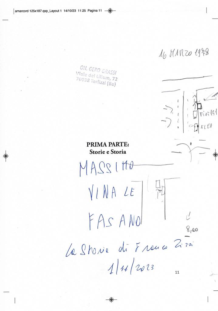 MASSIMO VINALE: Fasano. La storia di Franco Zizzi – 1 novembre 2023